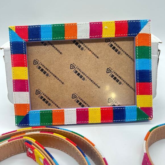 Rainbow‎ Dog Puppy Gift Set Sm/Med Multicolor Leash 16" Collar And Frame Set NEW - Picture 4 of 9